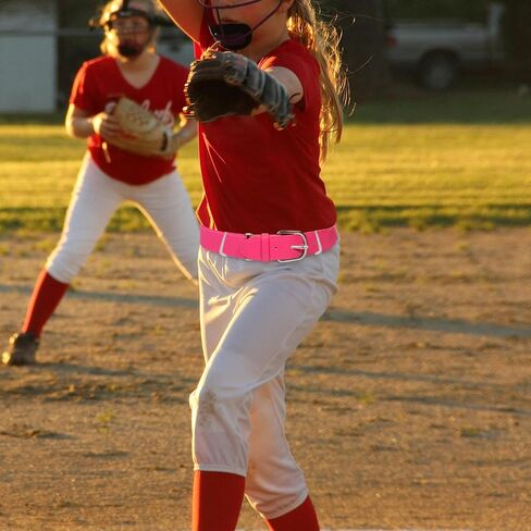 Uonlytech Youth Baseball Softball Belt Elastic Protective Sports Belt Adjustable Pink Waistband and Adults Suitable for Team Uniforms in Kuwait