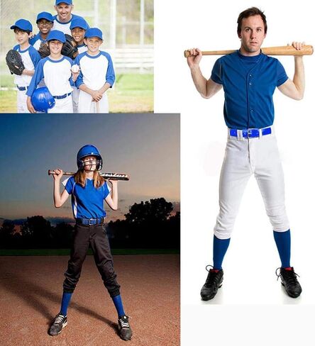 Alomejor Baseball Belt, Adjustable Waist Belt for Youth and Adult with Slide Adjuster and Holes, 27.5inch to 51.1inch, Polyester Leather Alloy Material (black) in Kuwait