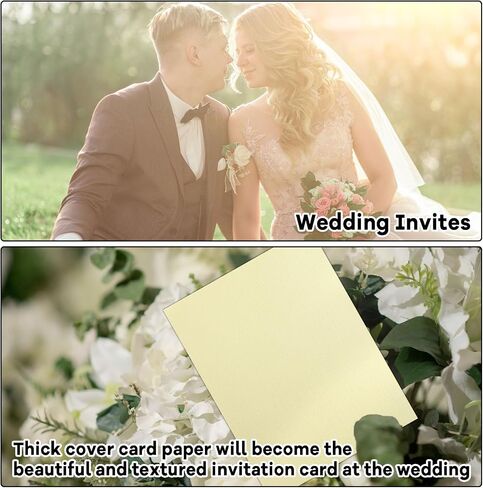 party greeting 5x7 Linen Paper Textured Cardstock Heavyweight Textured Index Cards Printable Linen Cardstock 92lb Cover for Printing Wedding Baby Shower Invitation Greeting Postcards 50 Pcs(Cream) in Saudi Arabia