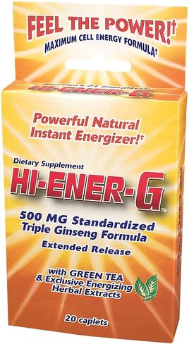 Hi-Ener-G - Extended Release Triple Ginseng Formula - 500 MG (20 Caplets) in Saudi Arabia