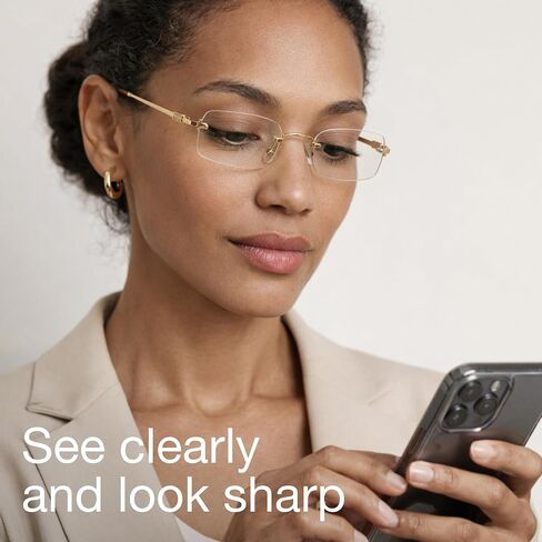 CCVOO Fashion Metal Rimless Reading Glasses for Women - Computer Readers with Blue Light Protection in Kuwait