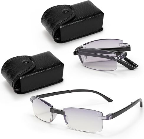 2 Pcs Auto Focus Glasses Presbyopia Glasses Intelligent Zoom Reading Glasses Anti-Blue Light Eye Protection Optics Glasses For Women & Men in Saudi Arabia