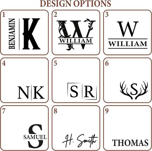 Personalized Leather Wallet for Men – Custom Engraved with Name or Initials, Premium Monogram Wallet for Son, Dad, Grandpa, Boyfriend, Birthday, Father's Day, Anniversary, Christmas in Kuwait