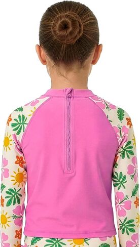 Disney Lilo and Stitch Swimsuit, Stitch Girls Bathing Suit, Girls Swimsuit with Bows, Long Sleeve Kids Bathing Suit 6 Multicolor in Kuwait