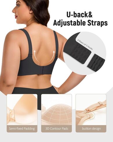 Gailife 3 Pack Nursing Bras for Breastfeeding Seamless V Neck Mesh Maternity Bra Comfort Pregnancy Sleep Bralette in Saudi Arabia