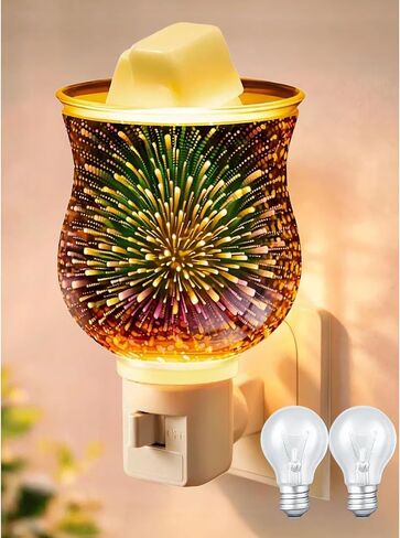 Wax Melt Warmer, Plug in Wax Warmer for Scented Wax & Fragrance Oil, Metal Black Wax Melter with Spare Bulb, Scentsy Night Light for Home Decor & Gift（Tree） in Saudi Arabia