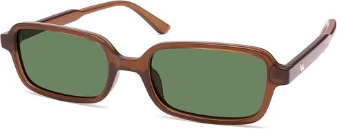 Polarized Trendy Retro Rectangle Sunglasses Womens Mens 90s Classic Vintage Sun Glasses AR82383 in Saudi Arabia