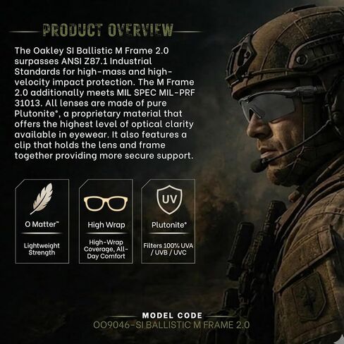 Oakley Standard Issue SI BALLISTIC M FRAME 2.0 STRIKE - ANSI Z87.1 Stamped Military Grade Sunglasses With Official Eyewear Kit in Kuwait