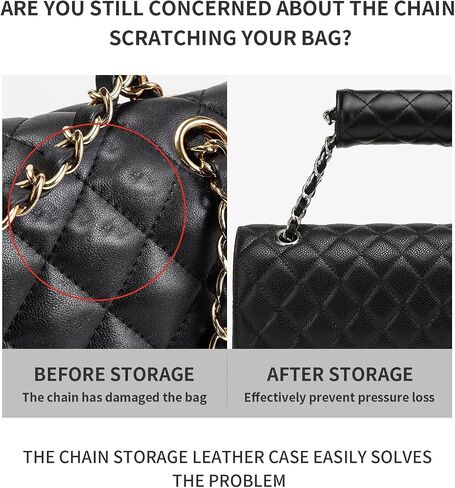 1Pcs Bag Handle Wrap Covers for Chanel，Microfiber Leather Grip Protector Strap,Stain and Abrasion Resistant (Chane l - Black) in Saudi Arabia