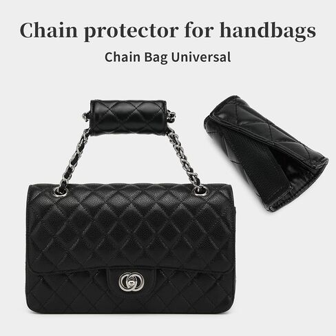 1Pcs Bag Handle Wrap Covers for Chanel，Microfiber Leather Grip Protector Strap,Stain and Abrasion Resistant (Chane l - Black) in Saudi Arabia
