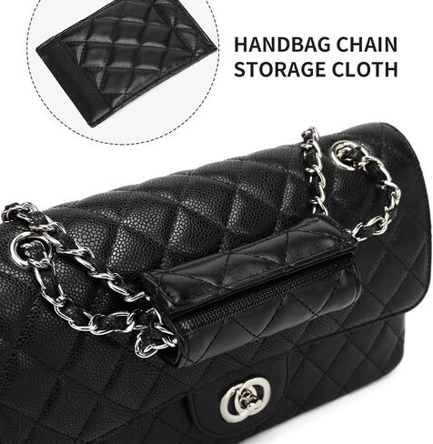 1Pcs Bag Handle Wrap Covers for Chanel，Microfiber Leather Grip Protector Strap,Stain and Abrasion Resistant (Chane l - Black) in Saudi Arabia
