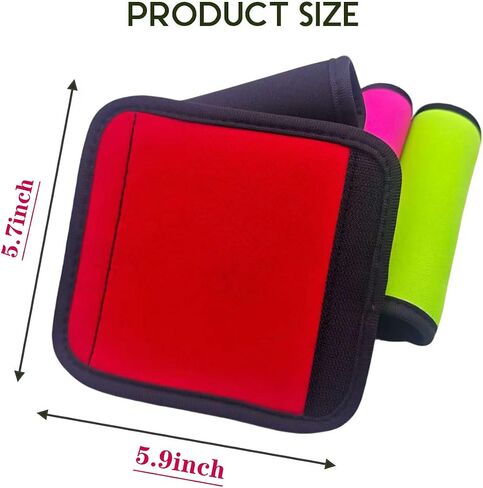 5 Pack Luggage Handle Wraps, 5 Styles Neoprene Soft Suitcase Handle Covers, Luggage Identifiers Markers Grips for Travel Suitcase Trolley Case Bags (Multi-Color) in Kuwait