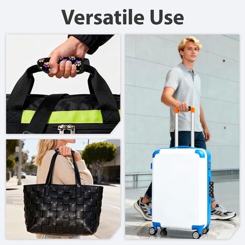 5 Pack Luggage Handle Wraps, Neoprene Suitcase Tags Identifiers for Travel, Paw Prints Luggage Handle Covers with Tags for Cruise Travel Accessories for Airplane/Flying in Kuwait