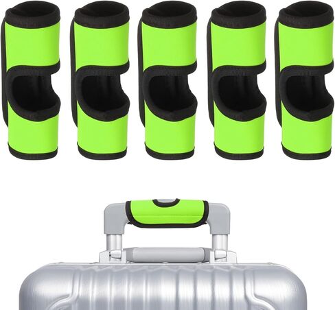 uxcell 5 Pcs Luggage Handle Wrap, Hollow Neoprene Handbag Grip Cover Protector Luggage Identifiers Suitcase Handle Wraps for Luggage Suitcase Travel Bags, Purple in Kuwait