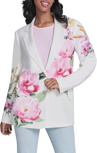 سترة نسائية طويلة الأكمام من Karl Lagerfeld مزينة بالأزهار الزاهية in Kuwait