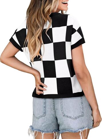 Magritta Summer Sweaters for Women Lightweight Crew Neck Tops Cap Sleeve Shirts Dressy Loose Fit Crochet Outfits in Kuwait
