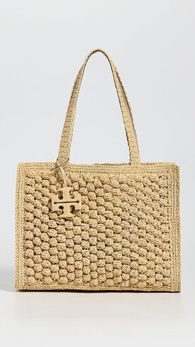 Tory Burch Women's Ella Hand Crochet Popcorn Stitch Small Tote Bag in Kuwait