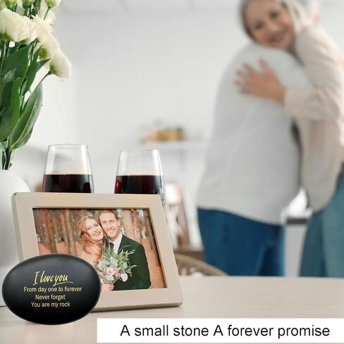 Happy Anniversary Rock I Love You, From Day One To Forever, Never Forget, You Are My Rock Gift For Wife Husband Boyfriend Girlfriend Her Him Couple Men Women Present For Valentines Day Birthday in Saudi Arabia