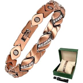 Copper Bracelets for Women, 99.99% Pure Copper Jewelry with Ultra Strength Magnets Therapy in Saudi Arabia