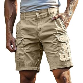 Cargo Shorts for Men Relaxed Fit Work Hiking Shorts with Multi Pockets Plus Size Outdoor Athletic Short Pants in Saudi Arabia