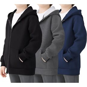 3-Pack Boys Full-Zip Fleece Hoodies,Soft Long Sleeve Hooded Jackets for Toddlers & Kids Fall & Winter Wear in Saudi Arabia