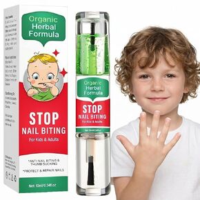 Nail Biting Treatment for Kids, 2 in 1 Nail Biting Prevention, Stop Thumb Sucking Deterrent, Plant Bitter Nails Polish to Discourage Chewing, Bitter Taste Deterrent with Nourishing, 10 ML in Saudi Arabia