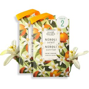 Mediterranean Fig Scented Sachets for Drawers & Closets - Pack of 2 Linen & Closet Fresheners - Made in France by Panier des Sens - 2 x 0.5 Oz in Saudi Arabia