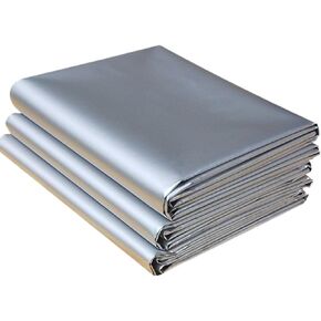 Thick Silver Blackout Curtain Liner, Water Resistant Curtain，Thermal Insulated Window Shade Drapery Panel, Heavy Duty Blackout Fabric Curtain for Bedroom Living Room(C-Ring Top Style,L66"хW86") in Saudi Arabia