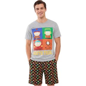 Get Trend South Park Mens Pajama Set, Soft Summer PJs, Lightweight Sleepwear, Soft, Breathable Sleep Set with Pockets, XS-3XL in Kuwait