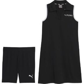 Puma Girls' 2-piece Sleeveless Tennis Dress and Shorts Set – Quick-Dry Performance Fabric with Polo Collar in Kuwait