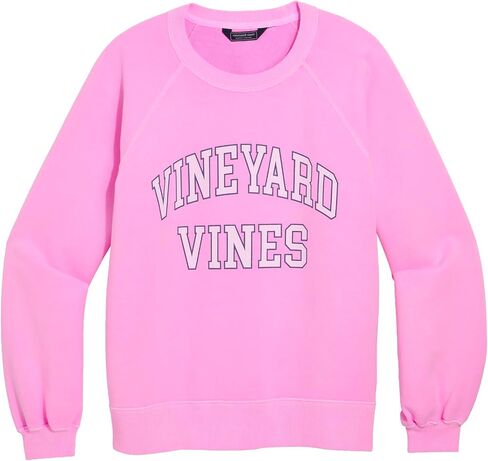 سترة نسائية من Vineyard Vines برقبة مستديرة من Surf Terry مع شعار جامعي in Kuwait