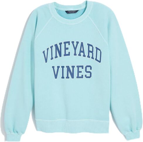 سترة نسائية من Vineyard Vines برقبة مستديرة من Surf Terry مع شعار جامعي in Kuwait