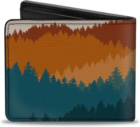 Buckle-Down Ford Wallet, Bifold, Ford Bronco Script Wilderness Orange Blues, Vegan Leather in Kuwait