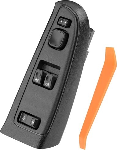 15883323 Front Driver Side Door Lock and Power Window Switch & Black Bezel Cover Fit for 2003-2008 Chevy Avalanche Silverado Suburban Tahoe Cadillac Escalade GMC Yukon Sierra Yukon XL, 901-075 DWS-220 in Kuwait