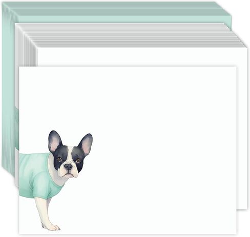 Koko Paper Co Golden Retriever Flat Note Cards with Envelopes (25 Sets), A2 Size (5.5" x 4.25"), Cute Dog Stationery Set, Made in the USA in Kuwait