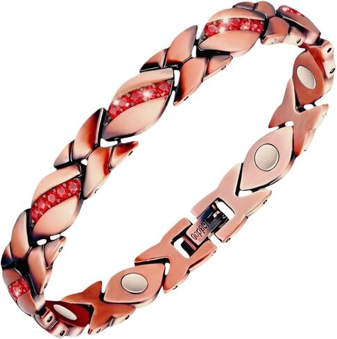 Magnetic Copper Bracelets for Women - 99.99% Pure Copper Effective Magnetic Bracelets and easy 2 links for Mother in Saudi Arabia