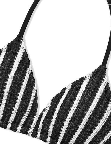 Girls Swimsuit V-Neck Halter Backless 3 Piece Bikini Sets with Cover Up Pants Stripe Bathing Suit for Girls 7-14 Years in Saudi Arabia