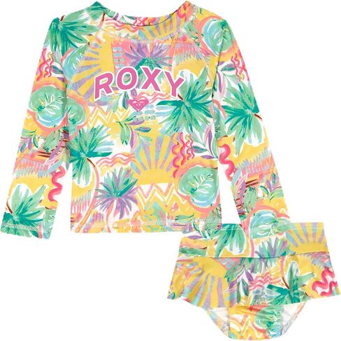 Roxy Girls Two-Piece Rash Guard Swim Set with Bikini Bottoms in Kuwait