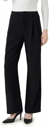 Wide Leg Dress Womens Dress Pants Business Casual Pants for Women with Pockets in Saudi Arabia