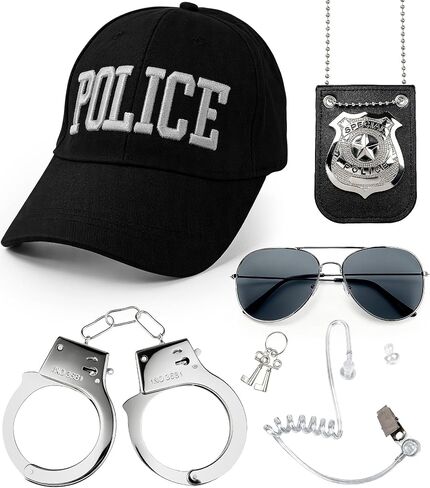 FBI Costume Accessories Set, Police Detective Secret Agent Role Play Accessories for Halloween in Saudi Arabia