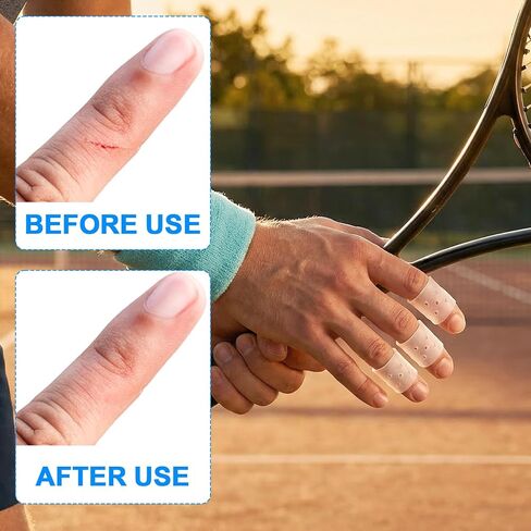 PAGOW 6pcs Finger Covers for Skin Picking, Reusable Silicone Stop Nail Biting Finger Guard, Breathable Anti Skin Picking Finger Gloves for Nail Biting Prevention, Cuticle Protection, Cracked - Clear in Kuwait