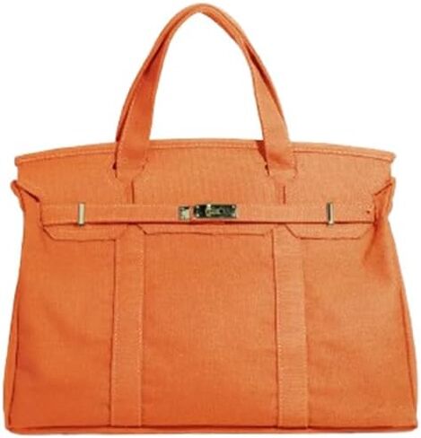 Womens Canvas Tote Handbag with Front Buckle Closure and Dual Handles. in Kuwait