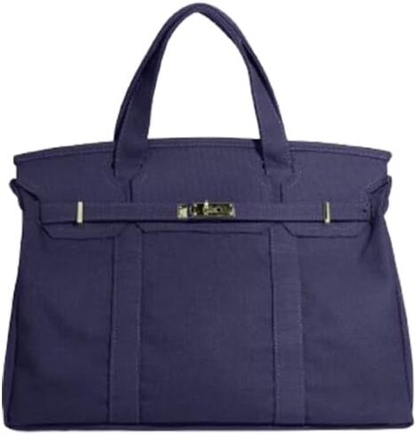 Womens Canvas Tote Handbag with Front Buckle Closure and Dual Handles. in Kuwait