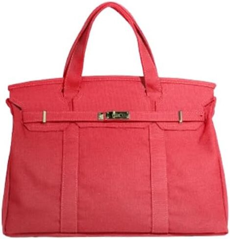 Womens Canvas Tote Handbag with Front Buckle Closure and Dual Handles. in Kuwait