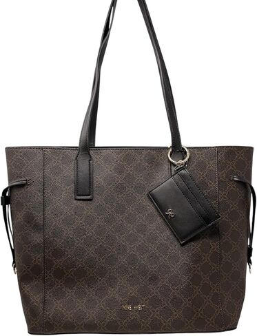 Nine West Women's Radleigh Brown Logo Tote in Saudi Arabia