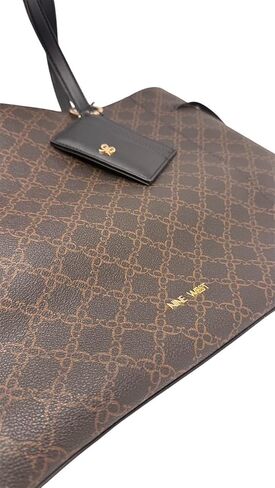 Nine West Women's Radleigh Brown Logo Tote in Saudi Arabia