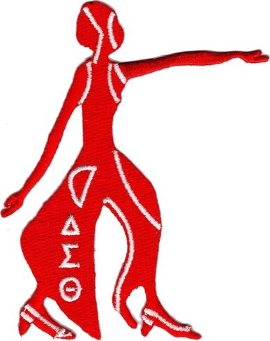 Delta Sigma/Σ Theta Lady Fortitude Iron-On Patch [Red - 4" T] - ID#13515 in Kuwait