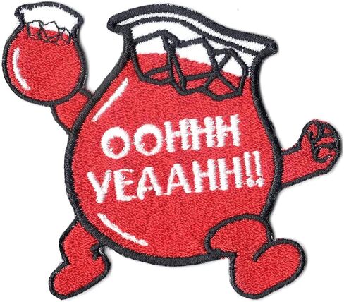 Ohhh YEAAHH Kool Red Drink Patch مزيج من الحديد المطرز in Kuwait