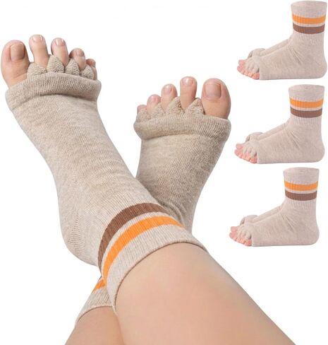 Toe Separator Socks,Foot Alignment Sock for Health Care, Pain Relief, Bunion Corrector, Yoga Massage Socks in Saudi Arabia