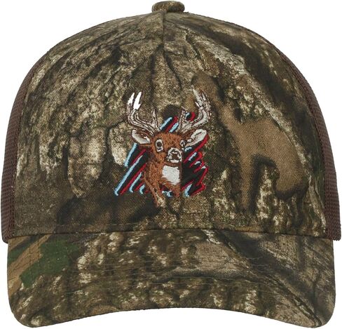 Realtree Youth APX Camo Hat – 6-Panel Low Profile Baseball Cap with Mesh Back, Pre-Curved Visor, Adjustable Snapback in Kuwait